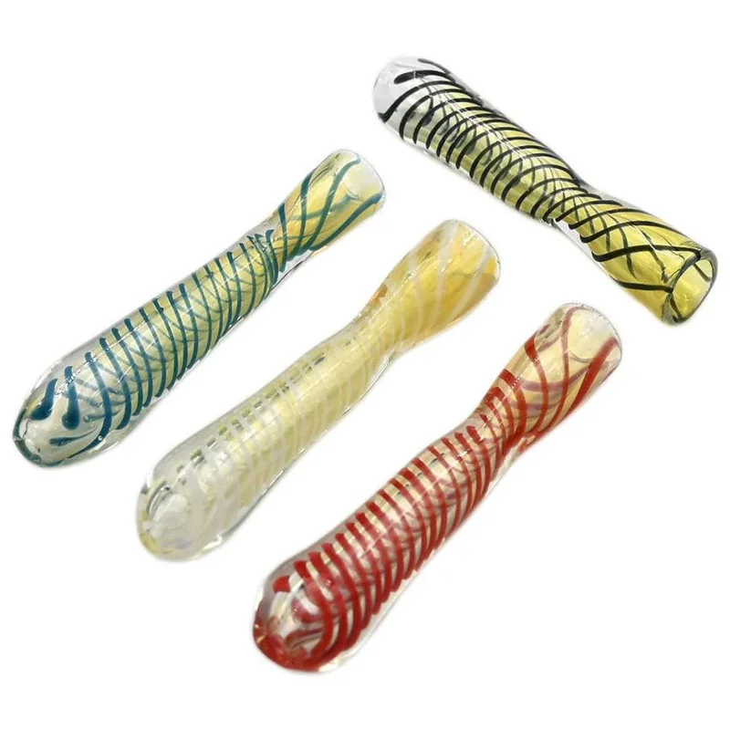 3" Spiral Basic Chillums/One Hitters - Design And Color May Vary - (1 Count)