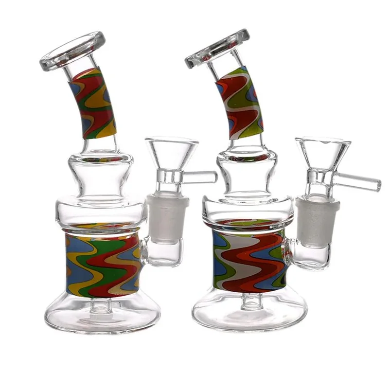 5.5" Swirl Sticker Mini Rig - Color & Design May Vary - (1 Count)