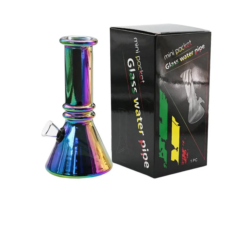 6" Electro Mini Pocket Glass Water Pipe - Color & Design May Vary - (1 Count)