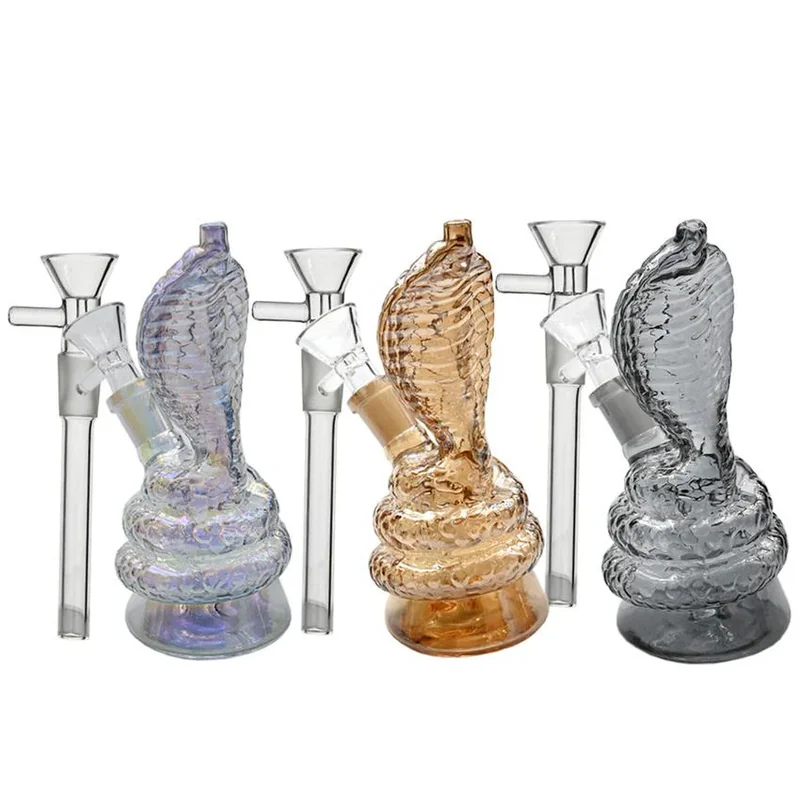6" Electro Plated Cobra Hand Pipe - Design and Color May Vary - (1 Count)