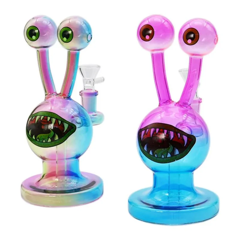 7" Electro Plated Snail Water Pipe - Design And Color May Vary - (1 Count)