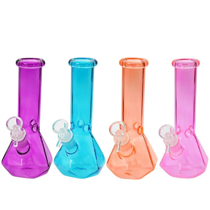 8" Diamond Base Water Pipe - Design And Color May Vary - (1 Count)