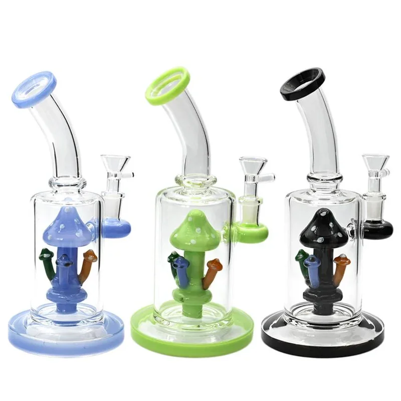 9.5" Heavy Duty Mushroom Water Pipe - Design And Color May Vary - (1 Count)