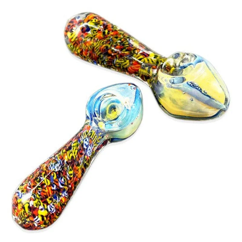 Rolled And Grinded By Hand Color Heavy Hand Pipe - Design May Vary - (1 Count)