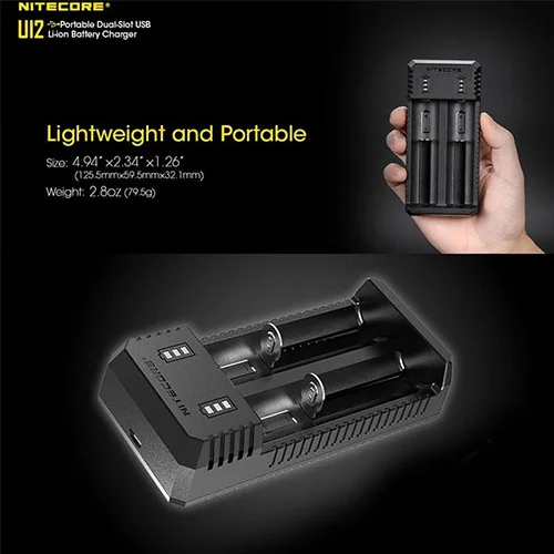 Nitecore UI2 Dual Slot Portable USB Battery Charger