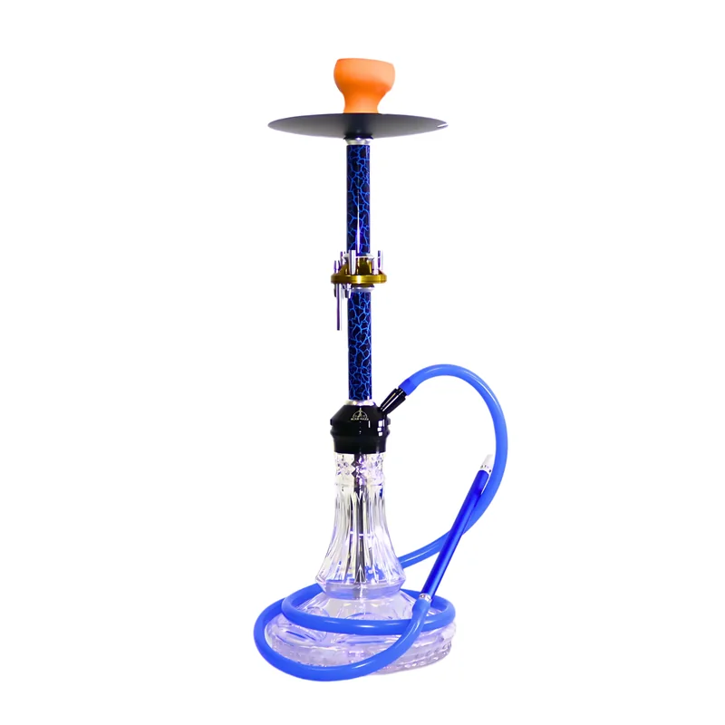 NOUR MAXX PREMIUM 1 HOSE 25" HOOKAH CRACKED LAVA DESIGN ASSORTED COLORS (JA-3)