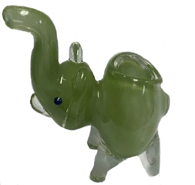 3" Frit Elephant Hand Glass - Color May Vary - (1 Count)