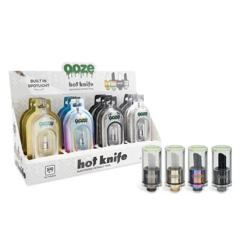 Ooze - LED Hot Knife 2.0 - 510 Attachment - Display of 12 – Assorted Colors (MSRP $15.00ea)