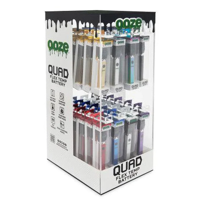 OOZE Quad 510 Thread Battery Display - Assorted Colors - (48 Count Display)