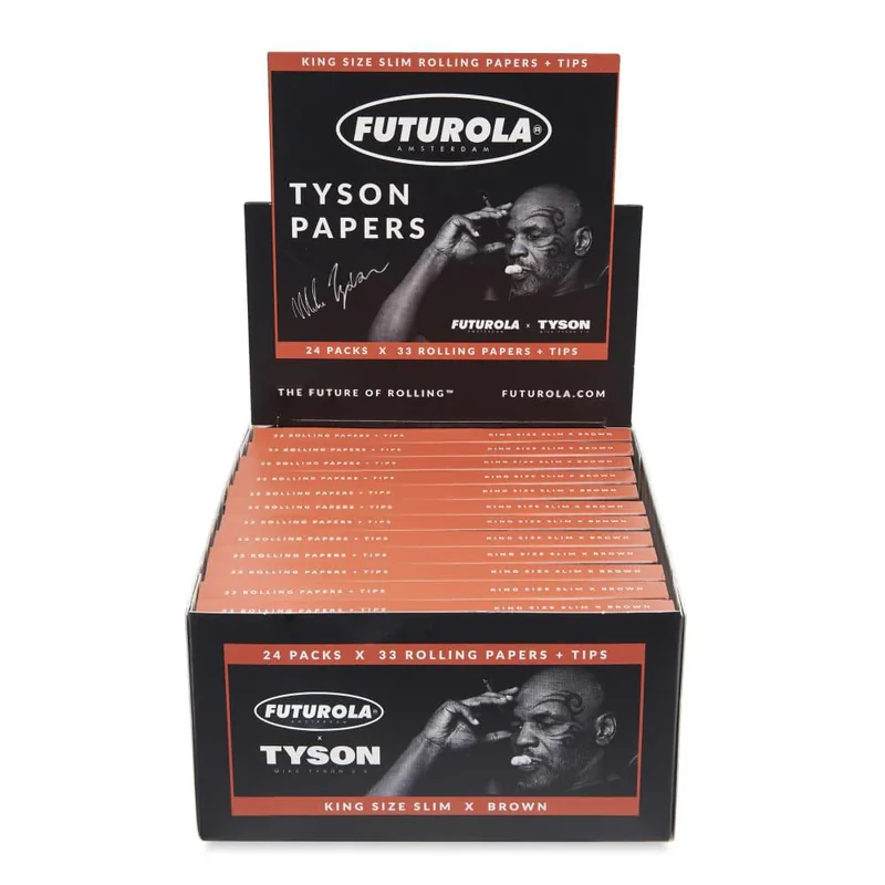 Tyson Ranch x Futurola King Size Slim Rolling Paper Booklet with Filters Version 2.0 - (24 Count Display)