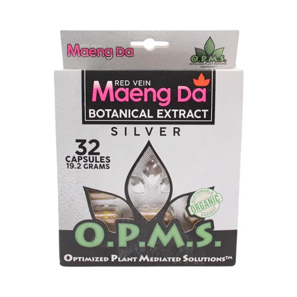 Red Vein Maeng Da OPMS Silver Blister Capsules
