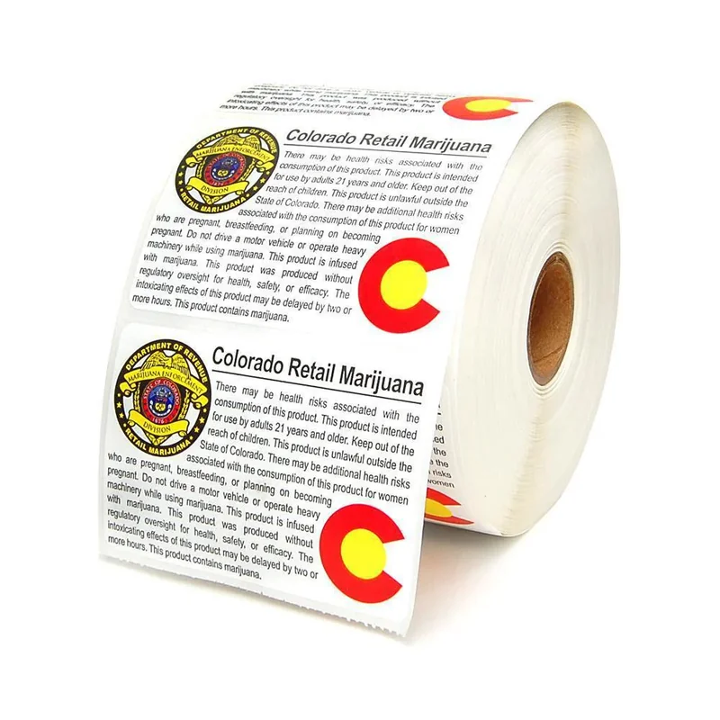 Colorado Compliant Label "Retail M* " 2" x 3" Inches 1000 Count