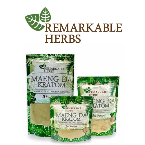 Remarkable Herbs - Kratom Powder - Assorted Sizes (MSRP $7.99-$64.99)