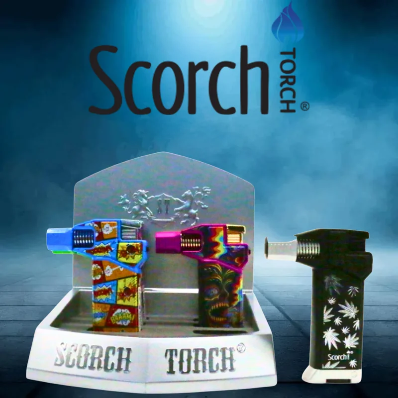 SCORCH TORCH 90 DEGREE WITH PUSH BUTTON TRIGER DISPLAY OF 6 ST-84