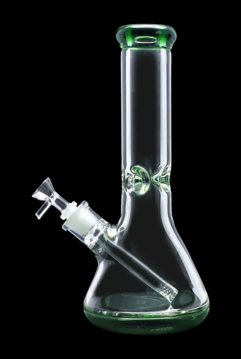 9mm Big Base Beaker w/ Color Accents Bong - 12 in.