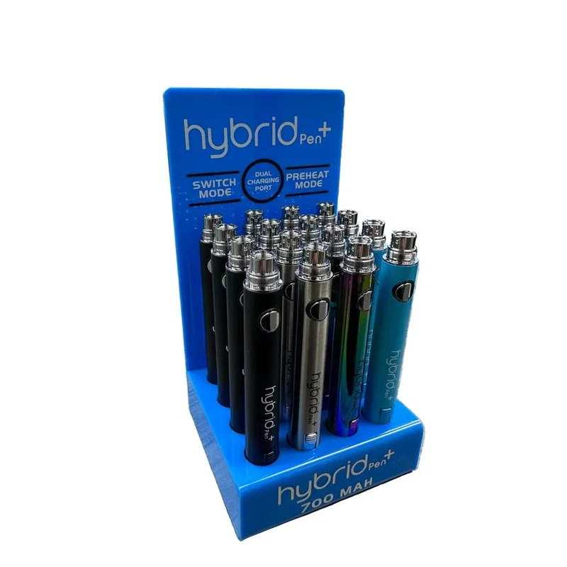 Hybrid Pen Plus 510 Adjustable Voltage Battery Assorted Colors - (16 Count Display)
