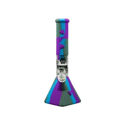 11" Silicone Bee Pyramid Water Pipe by Stratus (Pack of 6 Asstd Colors) *Drop Ship* (MSRP $49.99 Each)