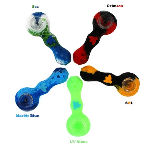Silicone Bee Hand Pipe By Stratus (Pack of 6 Asstd Colors) *Drop Ship* (MSRP $6.99 Each)