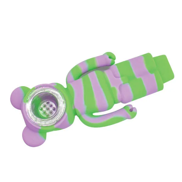 4" Silicone Bear Handpipe - Color May Vary - (1 Count)