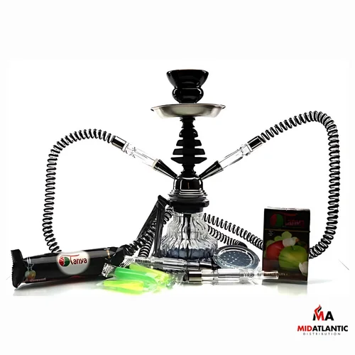 Tanya 12in Double Hose Hookah #1 Retail Kit (Assorted Colors) *Sold As Singles*