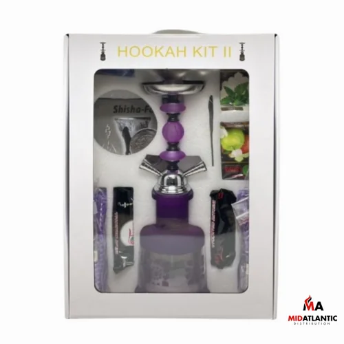 Tanya 24in Double Hose Hookah #2 Retail Kit (Assorted Colors) *Sold As Singles*