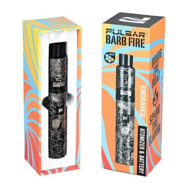 PULSAR VARIABLE VOLTAGE ENGRAVED BARB FIRE KIT 1450mAh MELTING MUSHROOM SPECIAL EDITION