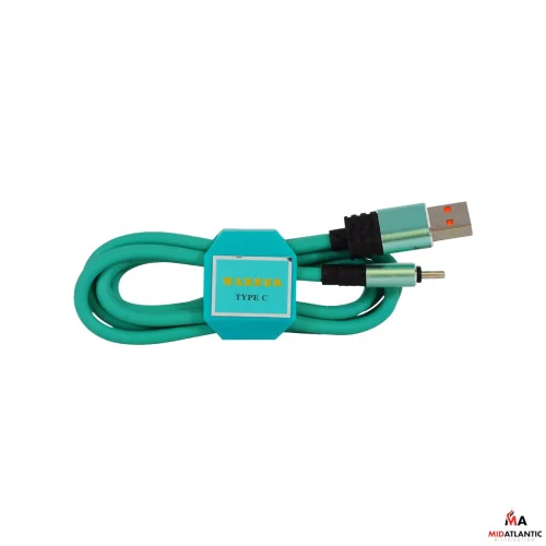 Warner Supreme Brand Type C Smart Phone Cables w/ Tie (Assorted Colors) [Model#99934] *Display of 25*