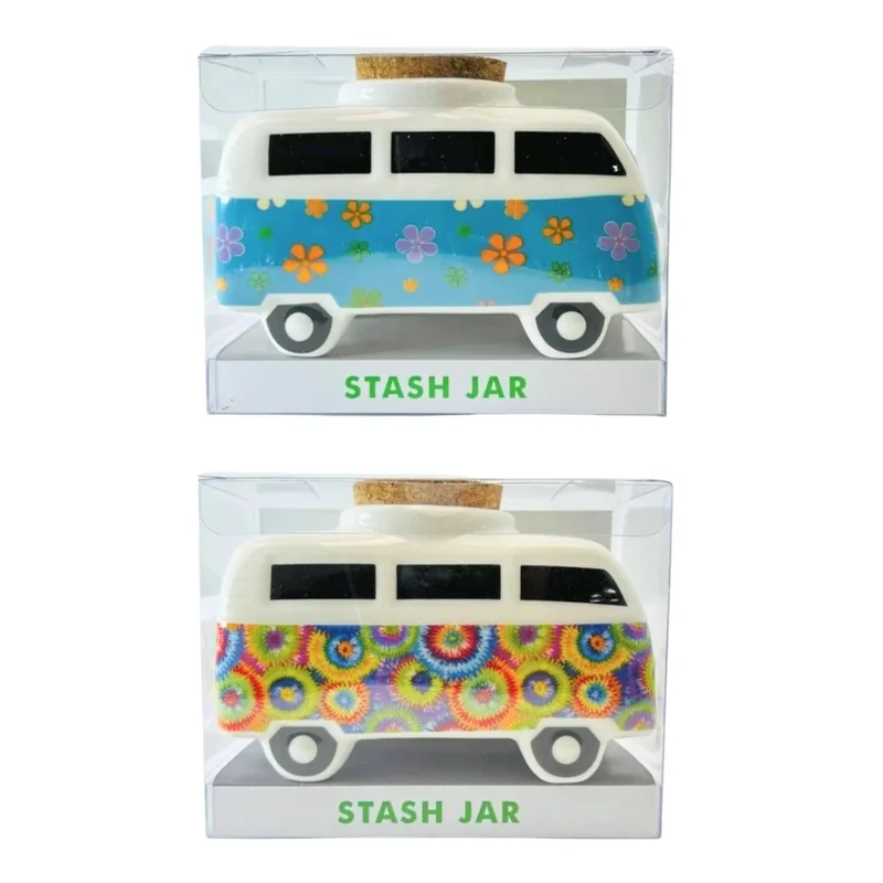 CERAMIC VINTAGE BUS STACH JAR (88093)