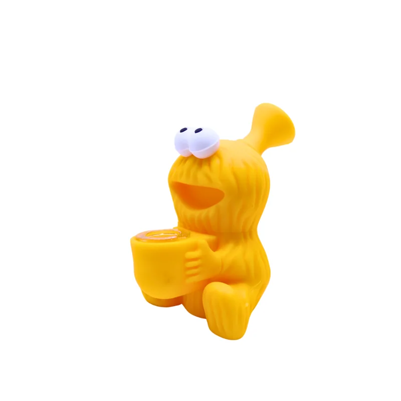 COOKIE MONSTER SILICONE HANDPIPE ASSORTED COLORS (SL5058)