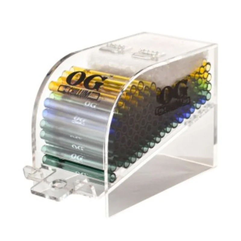 OG CHILLUM PREMIUM CRAFTED GLASS ASSORTED COLORS DISPLAY OF 100