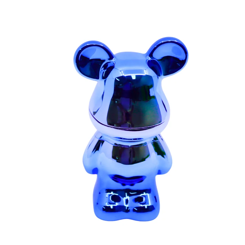 OVERSIZED COLORFUL TEDDY BEAR 140MM GRINDER DISPLAY OF 6 
