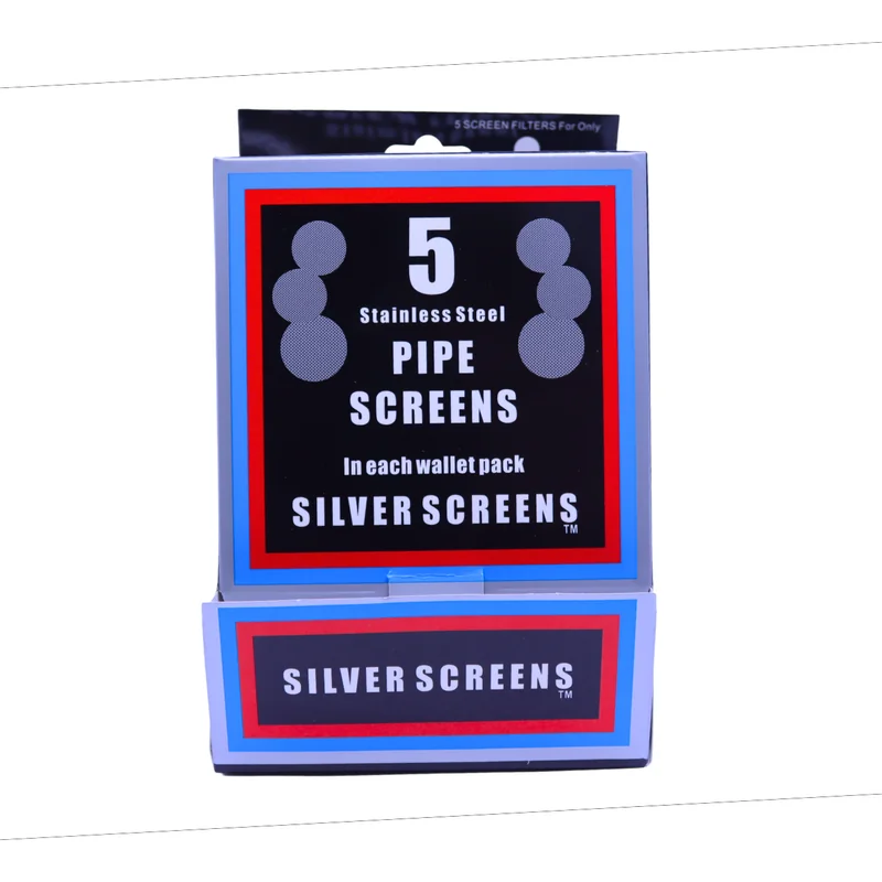 PIPE SCREEN FILTER 5CT DISPLAY OF 100 (SILVER)