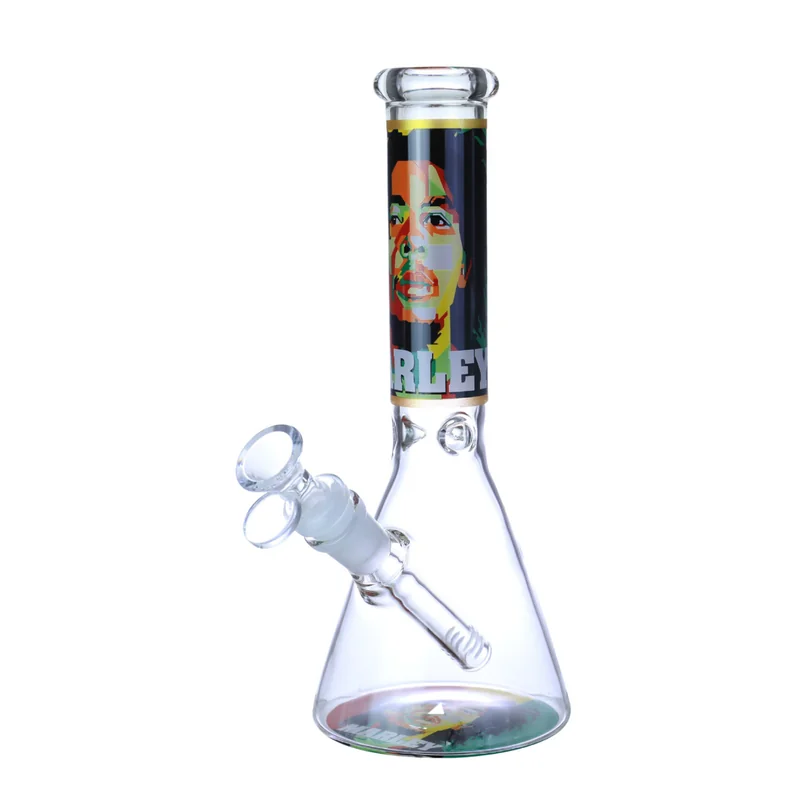 PREMIUM 10" WATERPIPE BOB MARLEY RASTA COLORS DESIGN (WP-542)