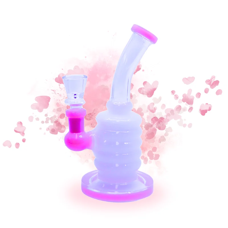 PREMIUM GLASS 8" WATERPIPE TUBING DESIGN ASSORTED COLORS (WP-509)