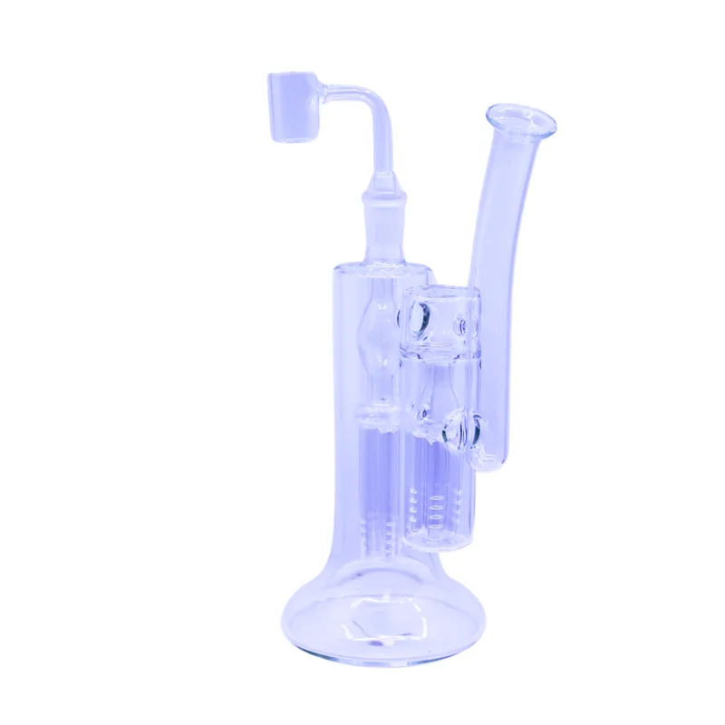 PREMIUM GLASS 8" WATERPIPE WITH BANGER ASSORTED COLORS (WP-461)