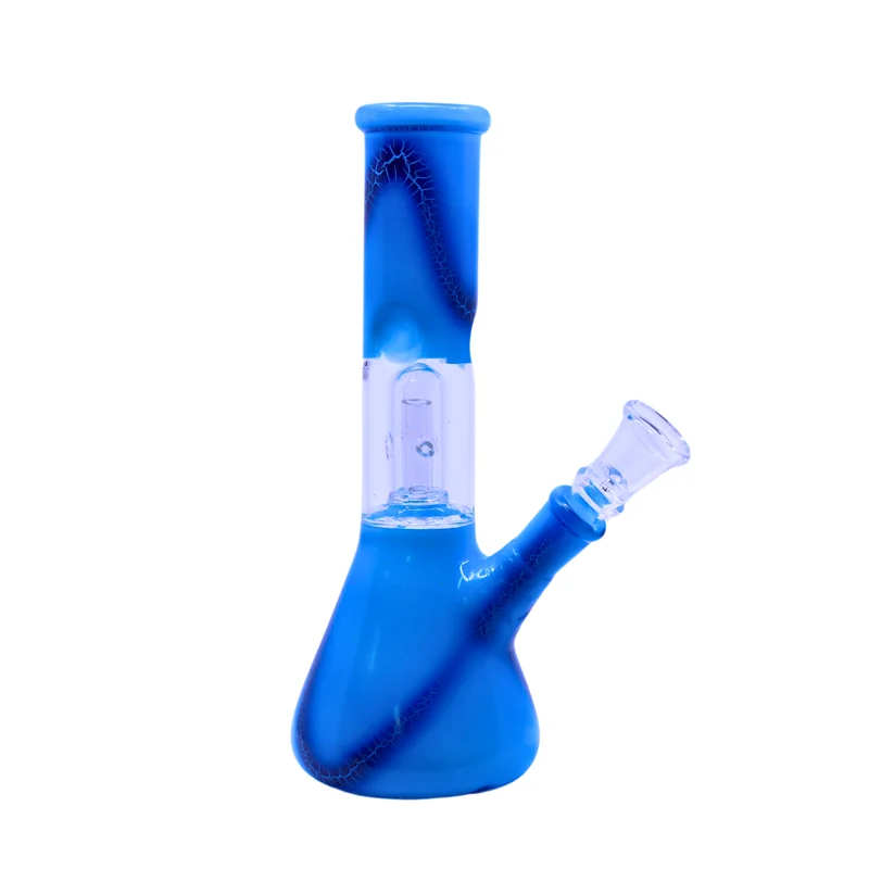 SINGLE DOME PERC ZONG 8" WATERPIPE MIX COLOR (WP-433)