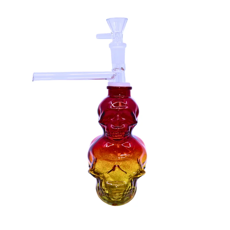  WATER PIPE 2 SKULLS DESIGNS ASSORTED COLORS (WP-398)